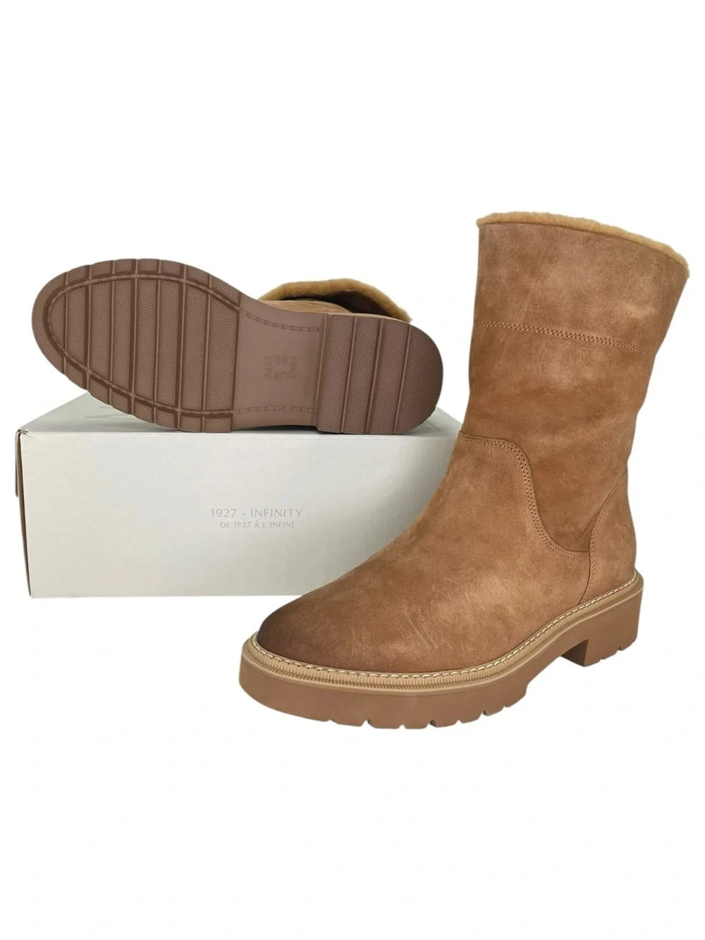 Naturalizer Sense Carmel Suede Leather Womens Ankle Boots Size 8.5W